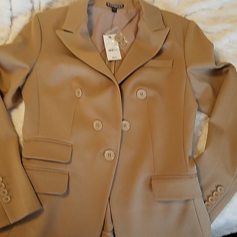 Express Camel Color Skirt Suit